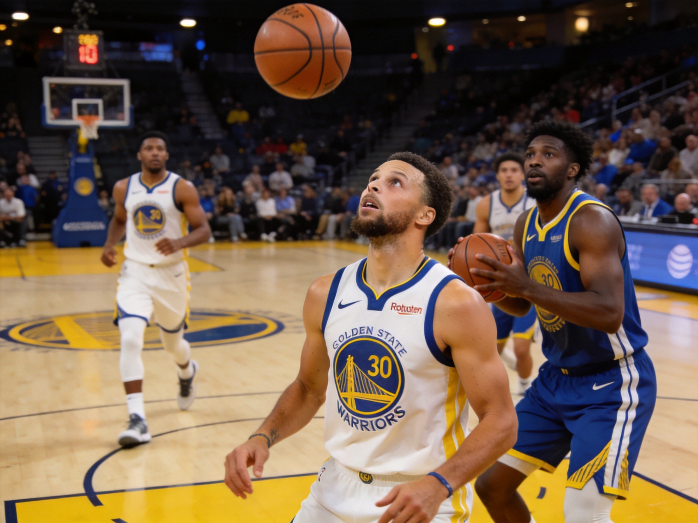NBA常规赛勇士队三分线外跑位战术